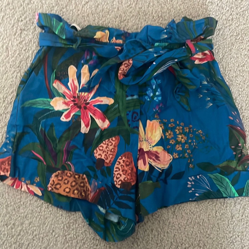 Farm Rio Tropical Paper Bag Shorts size Lg